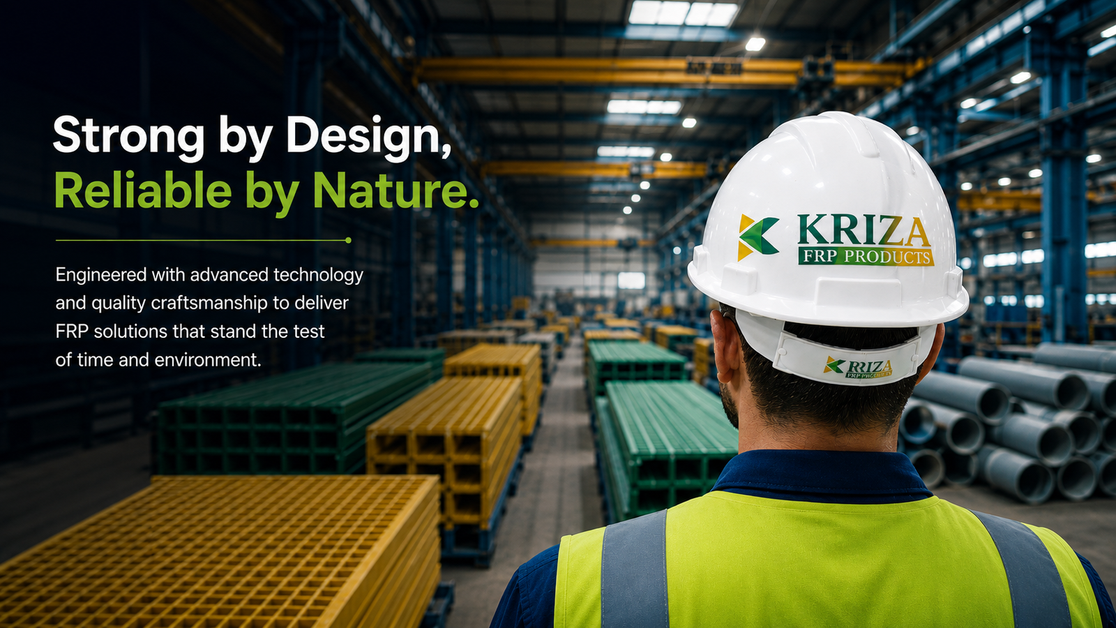 Advanced industrial manufacturing facility bathed in bright, cold lighting.