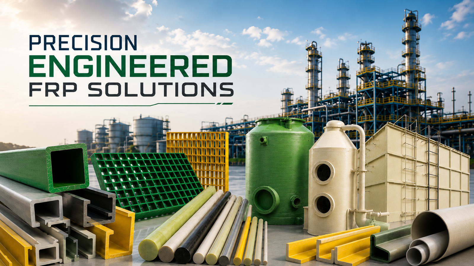 Heavy duty FRP cable trays.